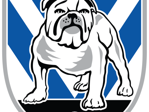 NRL Canterbury Bankstown Bulldogs keychain badge color printable and renderable 3D Druckmodell