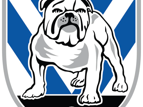 NRL Canterbury Bankstown Bulldogs keychain badge color printable and renderable 3D Print Model