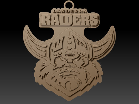 NRL Canberra Raiders keychain badge color printable and renderable 3D Принт Модель