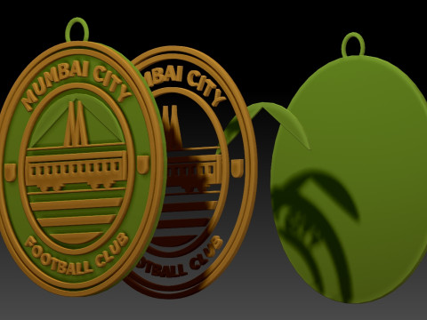 ISL Mumbai City FC keychain badge color printable and renderable Modelo de Impressão 3D