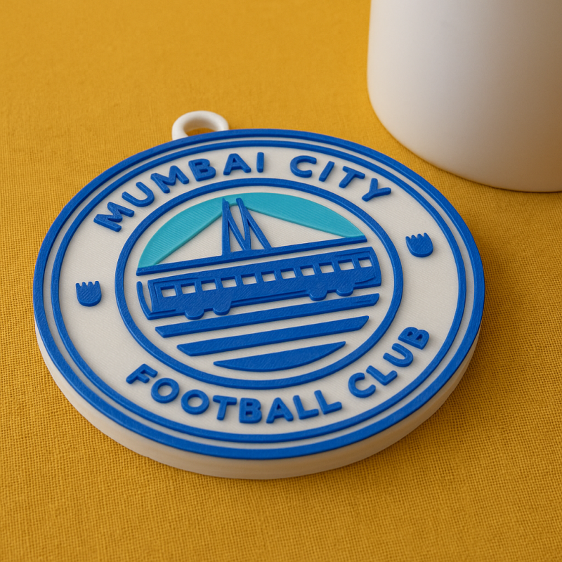 ISL Mumbai City FC keychain badge color printable and renderable Modelo de Impressão 3D .c4d .max .obj .3ds .fbx .stl .blend 