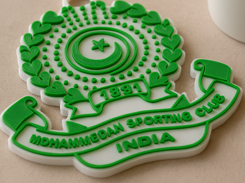 ISL Mohammedan SC keychain badge color printable and renderable Model Cetak 3D