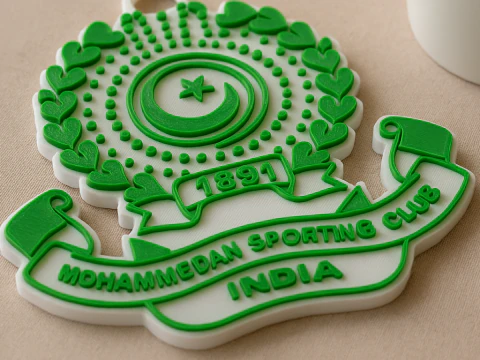 Distintivo portachiavi ISL Mohammedan SC a colori stampabile e renderizzabile Modello di stampa 3D