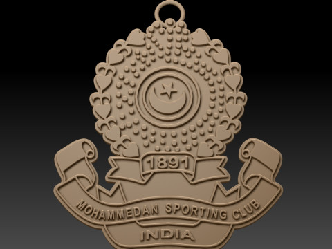 आईएसएल मोहम्मडन एससी किचेन बैज रंग मुद्रण योग्य और प्रस्तुत करने योग्य 3D प्रिंट मॉडल