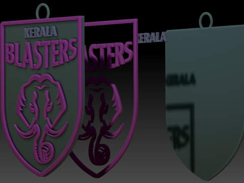 ISL Kerala Blasters FC keychain badge color printable and renderable Model do druku 3D