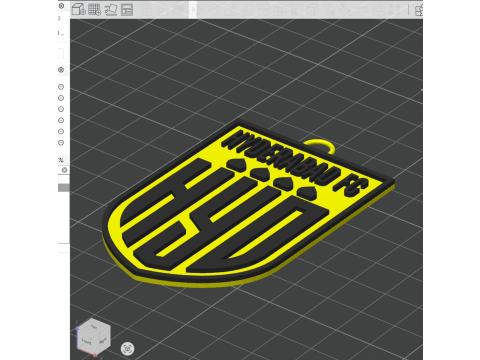 ISL Hyderabad FC Schlüsselanhänger-Abzeichen in Farbe zum Ausdrucken und Rendern 3D Druckmodell