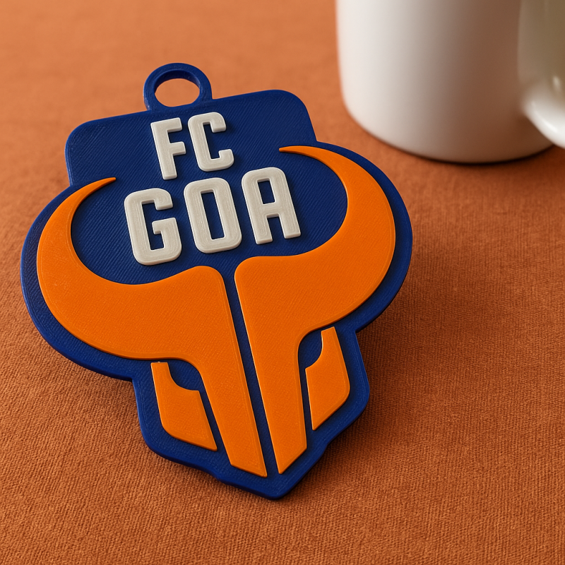 ISL FC Goa keychain badge color printable and renderable Modelo de Impressão 3D .c4d .max .obj .3ds .fbx .stl .blend 