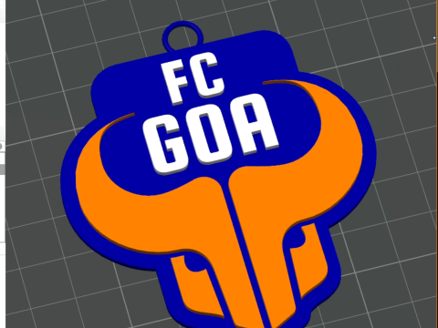 ISL FC Goa keychain badge color printable and renderable Modelo de Impressão 3D