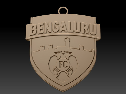 ISL Bengaluru FC keychain badge color printable and renderablee Modelo de Impressão 3D