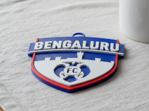ISL Bengaluru FC keychain badge color printable and renderablee Modelo de Impressão 3D