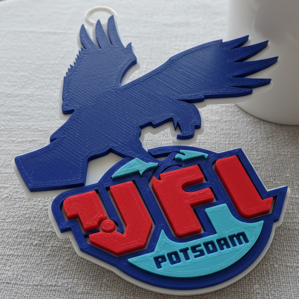 HBL VfL Potsdam keychain badge color printable and renderable 3D Принт Модель .c4d .max .obj .3ds .fbx .stl .blend 