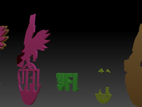 HBL VfL Potsdam keychain badge color printable and renderable 3D Принт Модель