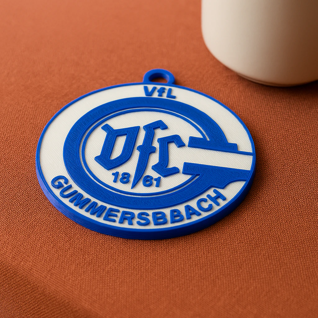HBL VfL Gummersbach Stuttgar keychain badge color printable and renderable 3D Print Model .c4d .max .obj .3ds .fbx .stl .blend 