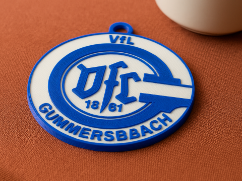 HBL VfL Gummersbach Stuttgar keychain badge color printable and renderable Model Cetak 3D