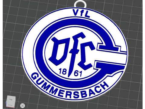 HBL VfL Gummersbach Stuttgar keychain badge color printable and renderable 3D Print Model