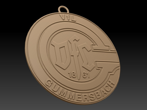 HBL VfL Gummersbach Stuttgar keychain badge color printable and renderable 3D Print Model
