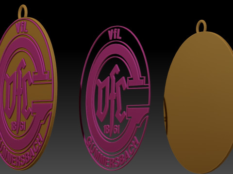 HBL VfL Gummersbach Stuttgar keychain badge color printable and renderable 3D Print Model