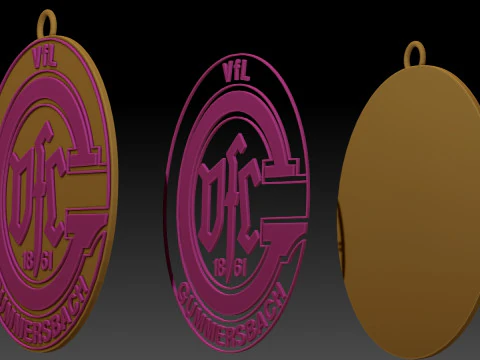 HBL VfL Gummersbach Stuttgar keychain badge color printable and renderable 3D Print Model