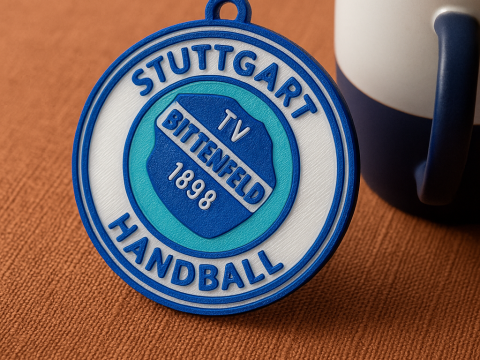 HBL TVB 1898 Stuttgar keychain badge color printable and renderable Model do druku 3D