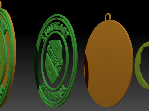 HBL TVB 1898 Stuttgar keychain badge color printable and renderable 3D Принт Модель