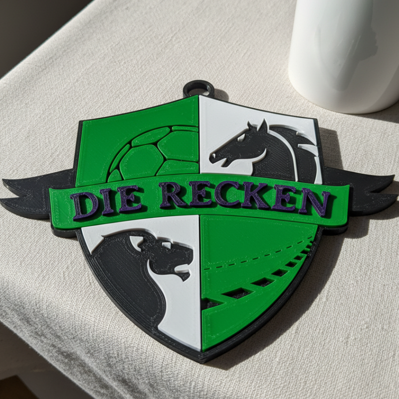 HBL ffTSV Hannover-Burg keychain badge color printable and renderable 3D Принт Модель .c4d .max .obj .3ds .fbx .stl .blend 