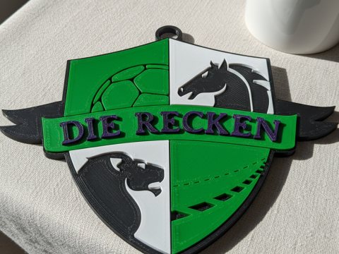 HBL ffTSV Hannover-Burg keychain badge color printable and renderable Model Cetak 3D