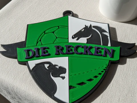 HBL ffTSV Hannover-Burg keychain badge color printable and renderable 3D Print Model