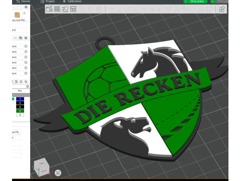 HBL ffTSV Hannover-Burg keychain badge color printable and renderable 3D Принт Модель