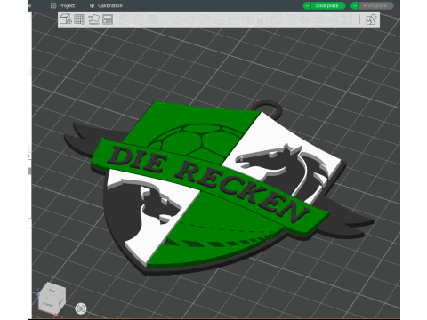 HBL ffTSV Hannover-Burg keychain badge color printable and renderable 3D Принт Модель