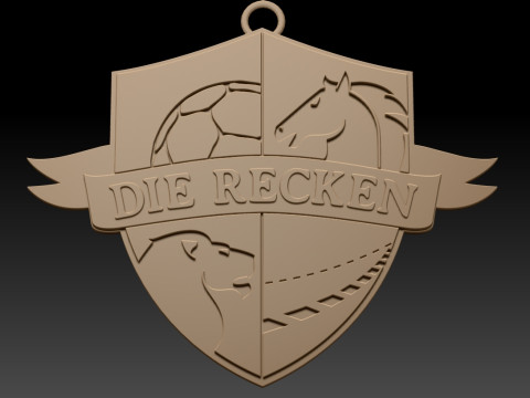 HBL ffTSV Hannover-Burg keychain badge color printable and renderable 3D Принт Модель