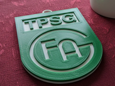 एचबीएल टीपीएसजी फ्रिस्क औफ जी कीचेन बैज रंग मुद्रण योग्य और प्रस्तुत करने योग्य 3D प्रिंट मॉडल