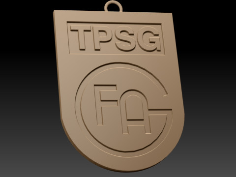 HBL TPSG Frisch Auf G keychain badge color printable and renderable Modelo de impresión 3D