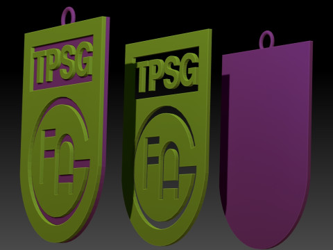 HBL TPSG Frisch Auf G keychain badge color printable and renderable Modelo de impresión 3D