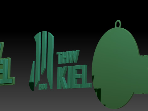 HBL THW Kiel keychain badge color printable and renderable Modelo de Impressão 3D