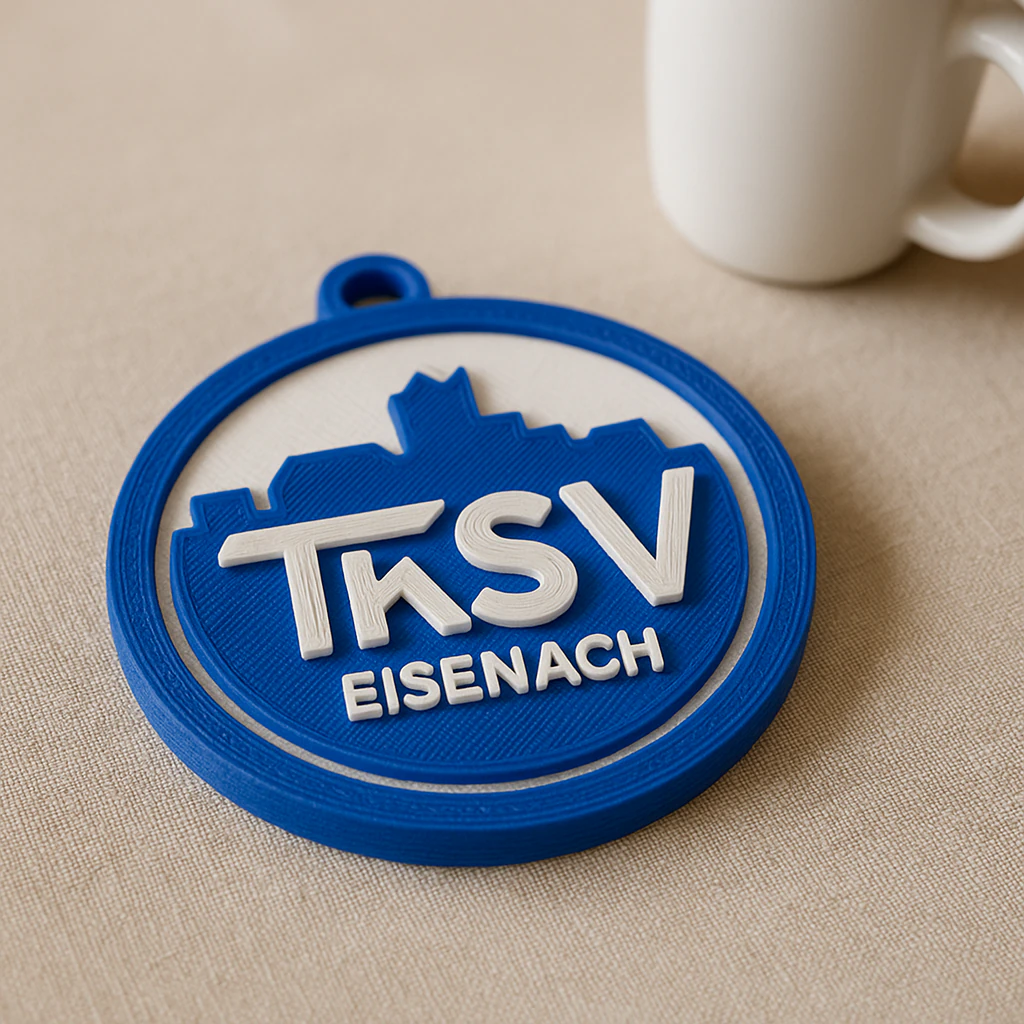HBL ThSV Eisenach keychain badge color printable and renderable 3D Print Model .c4d .max .obj .3ds .fbx .stl .blend 