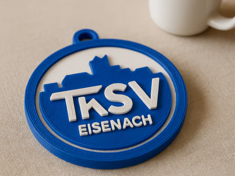 HBL ThSV Eisenach keychain badge color printable and renderable 3D Print Model