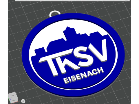 HBL ThSV Eisenach keychain badge color printable and renderable 3D Print Model