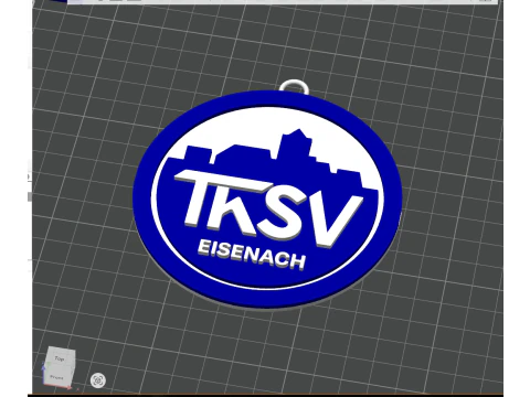 HBL ThSV Eisenach keychain badge color printable and renderable 3D Print Model