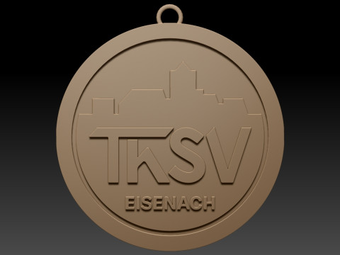 HBL ThSV Eisenach keychain badge color printable and renderable Modèles 3D en vedette