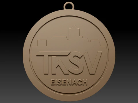 HBL ThSV Eisenach keychain badge color printable and renderable 3D Print Model