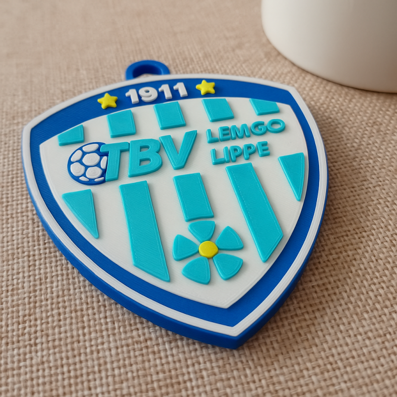 HBL TBV Lemgo keychain badge color printable and renderable Model Cetak 3D .c4d .max .obj .3ds .fbx .stl .blend 