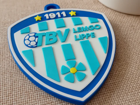 HBL TBV Lemgo keychain badge color printable and renderable 3D Print Model