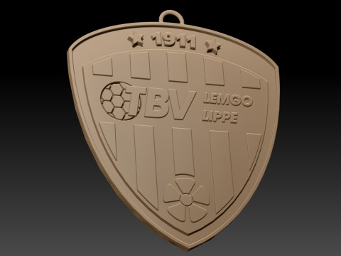 HBL TBV Lemgo keychain badge color printable and renderable Model Cetak 3D