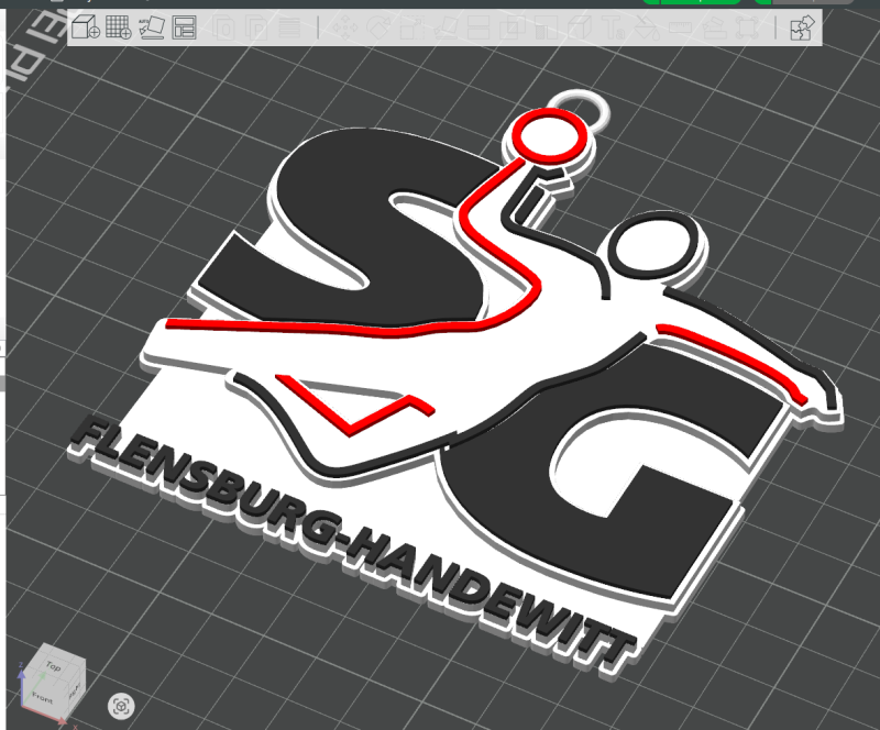 HBL SG Flensburg-Hand keychain badge color printable and renderable Modèles 3D en vedette .c4d .max .obj .3ds .fbx .stl .blend 