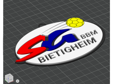HBL SG BBM Bietighe keychain badge color printable and renderable Modèles 3D en vedette