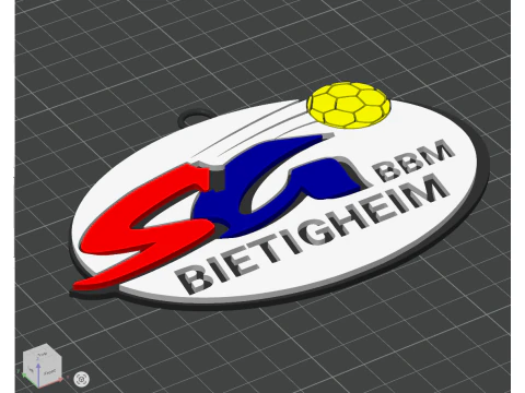 HBL SG BBM Bietighe keychain badge color printable and renderable 3D Print Model