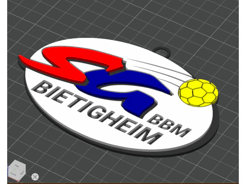 HBL SG BBM Bietighe keychain badge color printable and renderable 3D Print Model