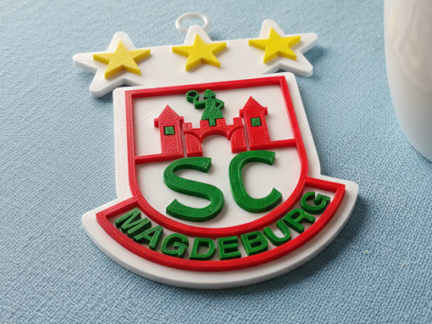 HBL SC Magdeburg keychain badge color printable and renderable 3D Принт Модель