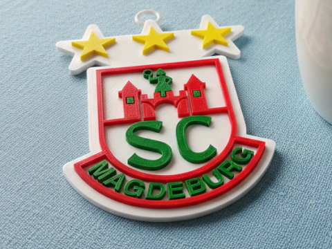 एचबीएल एससी मैगडेबर्ग कीचेन बैज रंग मुद्रण योग्य और प्रस्तुत करने योग्य 3D प्रिंट मॉडल