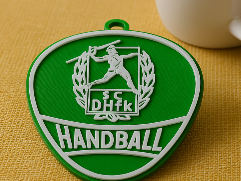 HBL SC DHfK Leipzig keychain badge color printable and renderable 3D Принт Модель